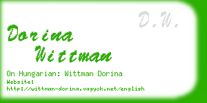 dorina wittman business card